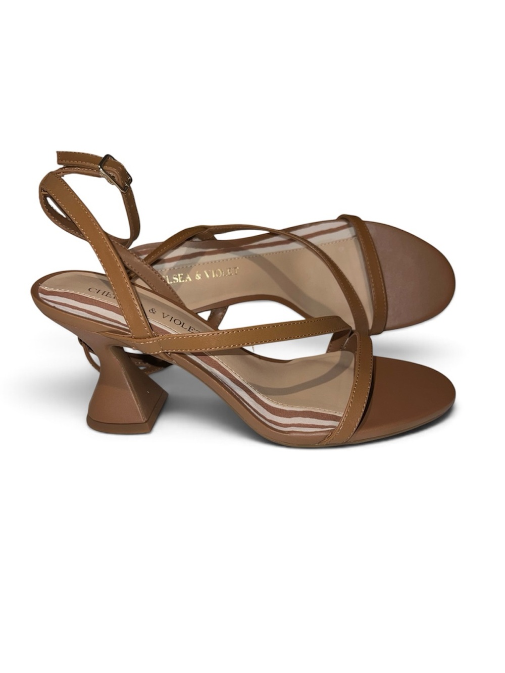 Chelsea & Violet Brown Strappy Heels Size 8.5M Worn Once